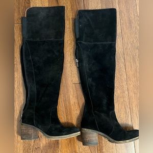 Women’s black Lucky Brand LP Rayla suede over the knee boots